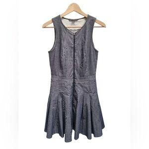 Y2K A/X Armani Exchange Fit&Flare Micro Striped Pleated Mini Dress size 2